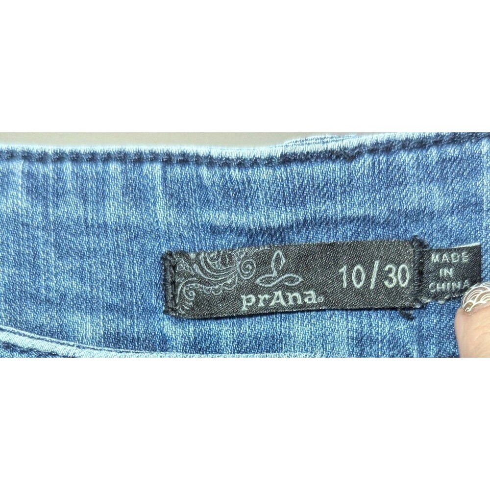 PrAna Organic Cotton Soma Slim Blue Jeans Womens 10/30 Stretch Denim Mid Rise - Picture 3 of 10